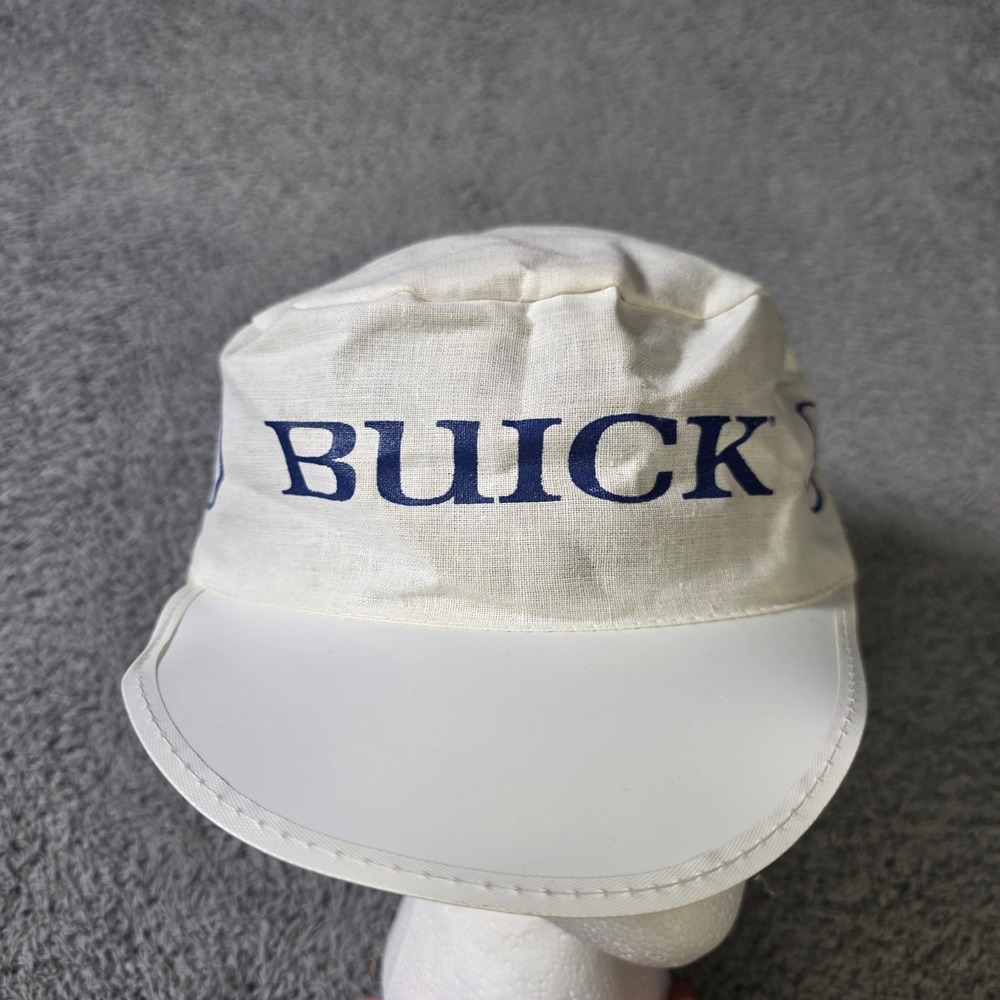 Buick Mens OSFM‎ Painter Hat White 1990 VP Fair Official Car Promo Cap USA Made